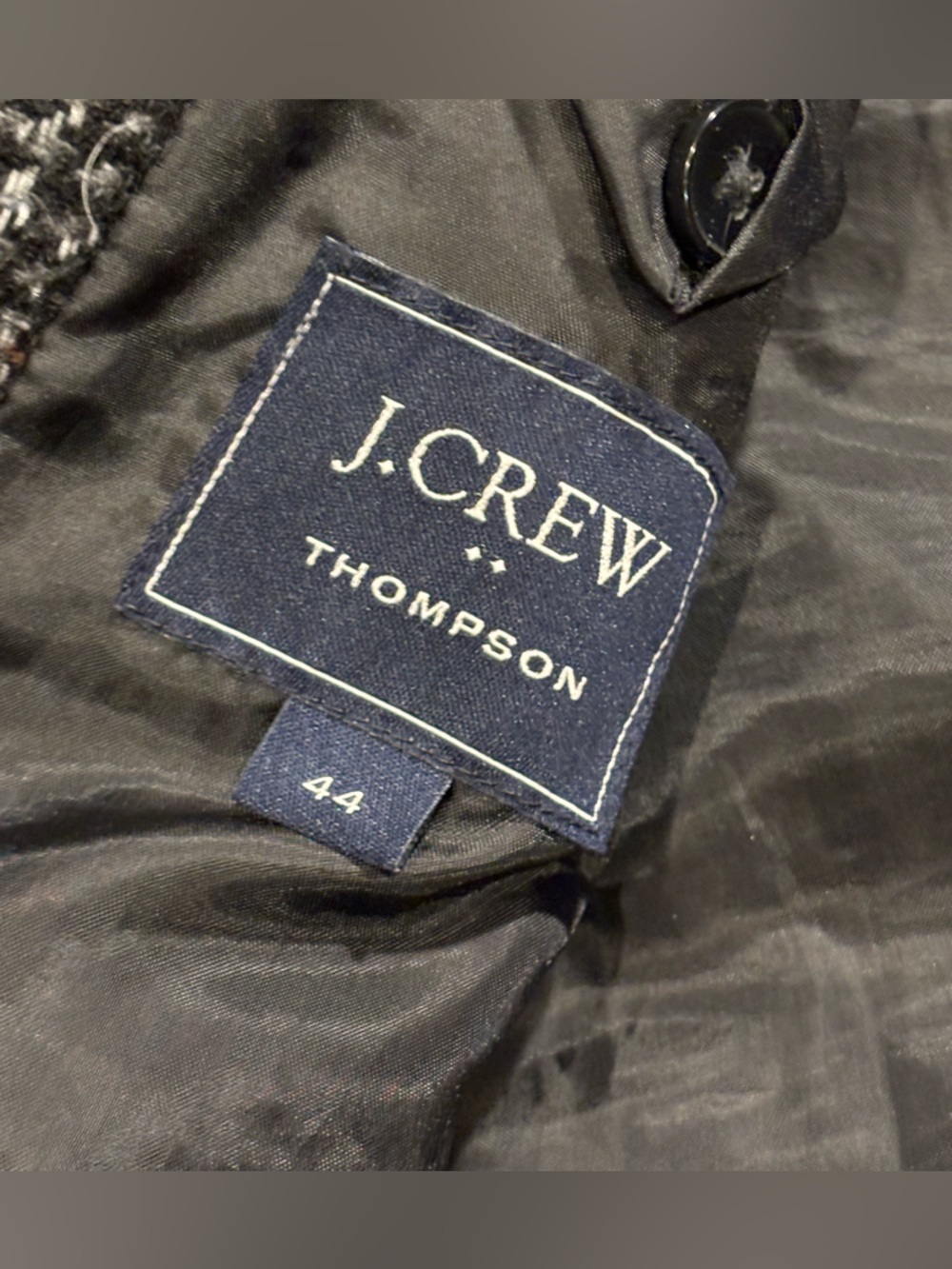 J. Crew Factory Mens Wool Plaid Thompson Car Coat 44 Lined Overcoat Plaid AQ396 - Picture 5 of 6